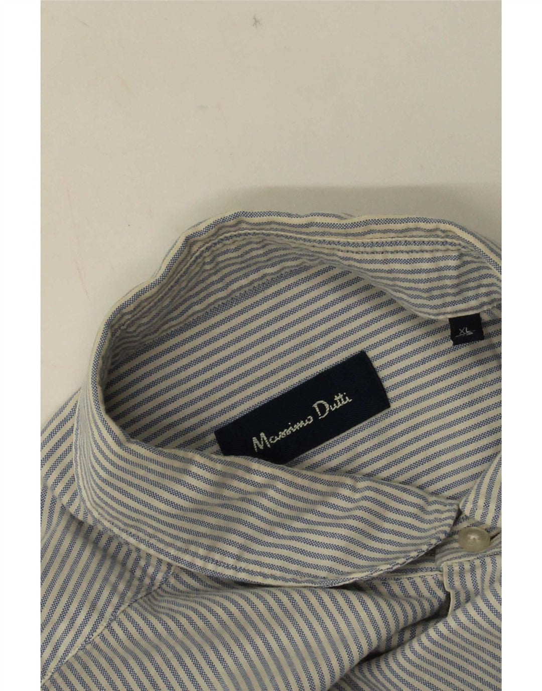 Ανδρικό πουκάμισο Massimo Dutti XL Blue Pinstripe