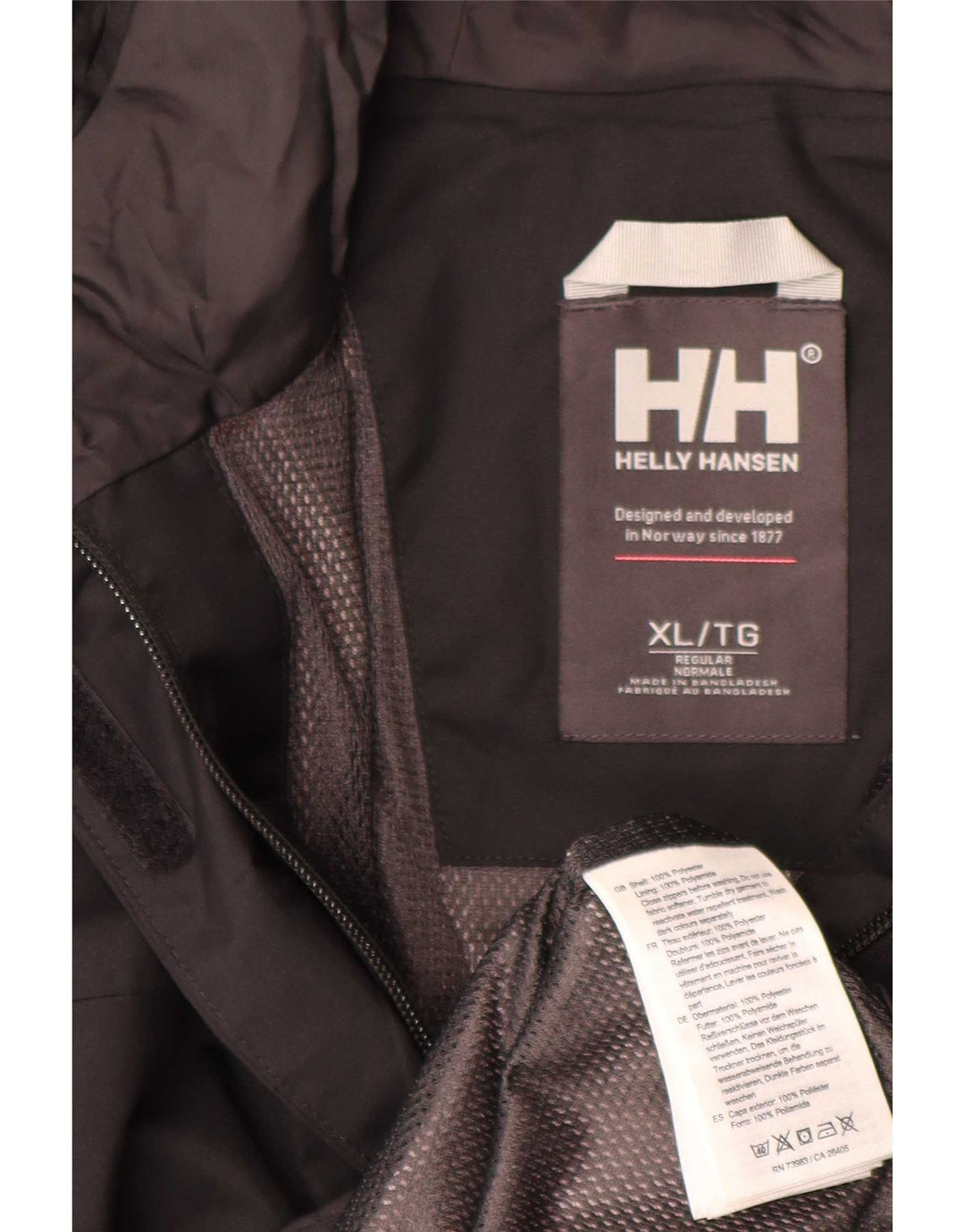 Helly Hansen Γυναικείο μπουφάν βροχής με κουκούλα UK 18 XL μαύρο πολυεστέρα