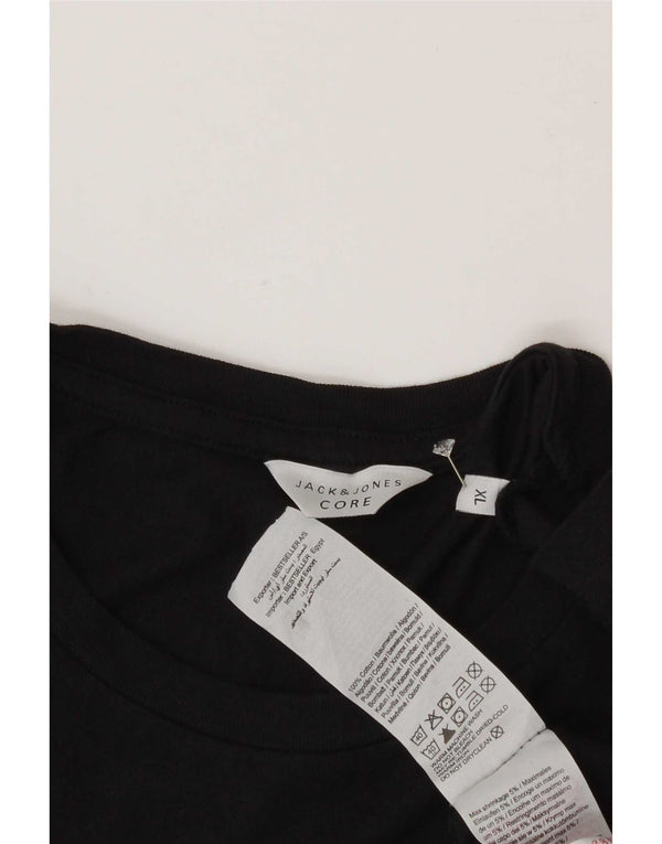 Jack & Jones Ανδρικό γραφικό T-Shirt Top XL Μαύρο βαμβακερό