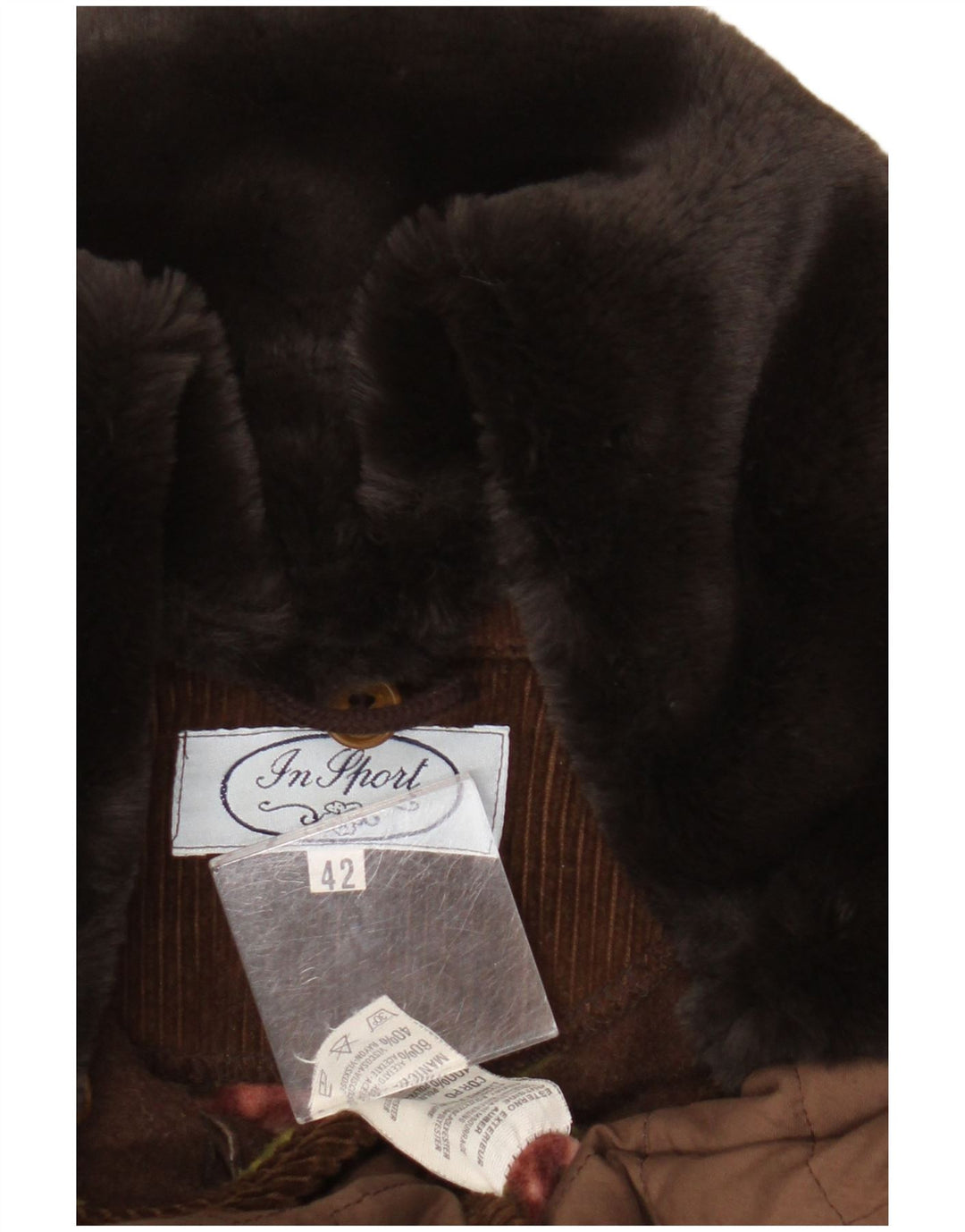 Vintage Γυναικείο Καπιτονέ μπουφάν IT 42 Μεσαίου καφέ Πολυεστέρας