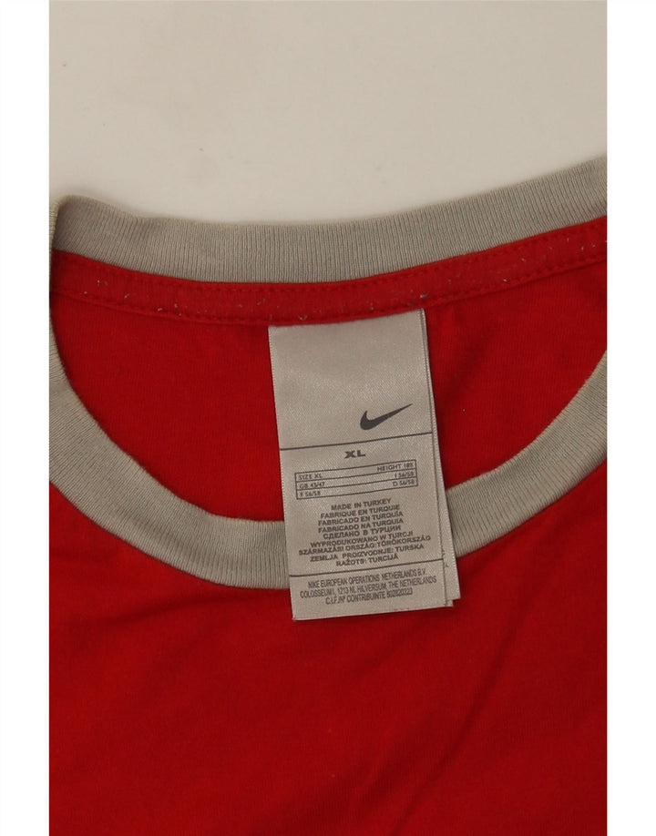 Ανδρικό γραφικό μπλουζάκι Nike XL κόκκινο βαμβακερό