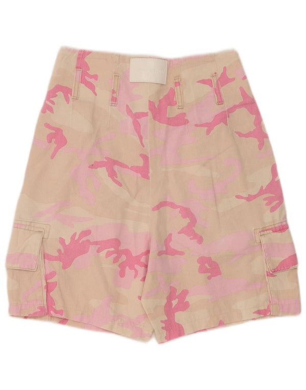 Pinko γυναικείο ψηλόμεσο τζιν σορτς UK 6 XS W30 Pink Camouflage