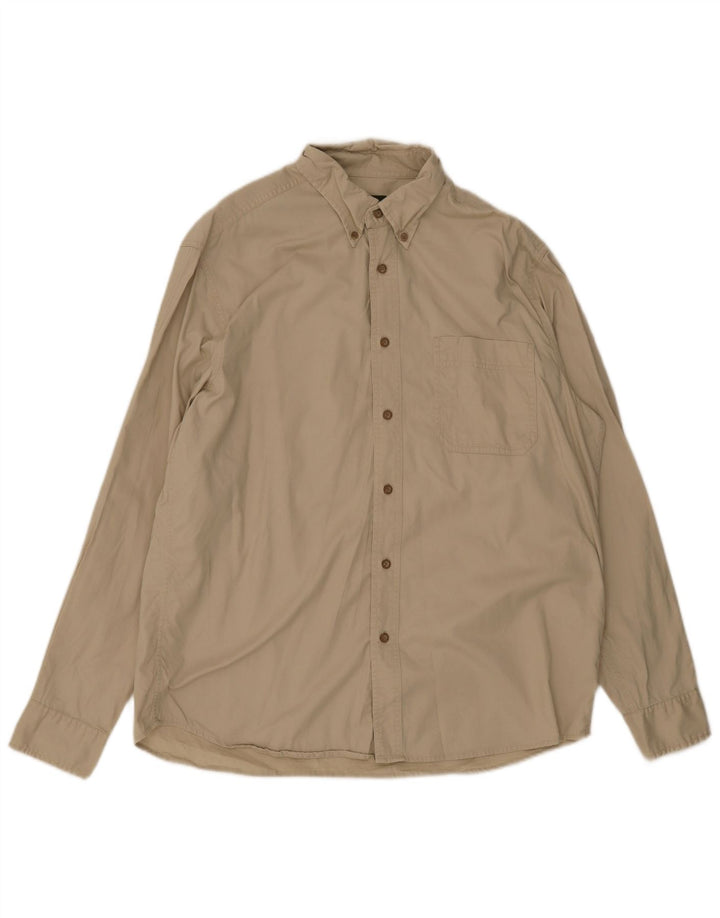 Ανδρικό πουκάμισο Eddie Bauer, μεγάλο μπεζ βαμβακερό