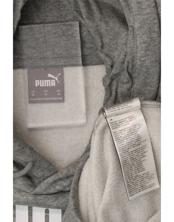Ανδρικό γραφικό κουκούλα Puma, βαμβακερό μεσαίο γκρι