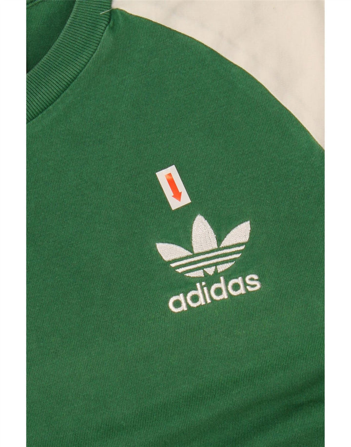 Ανδρικό T-Shirt Adidas Top Small Green Colourblock Polyester