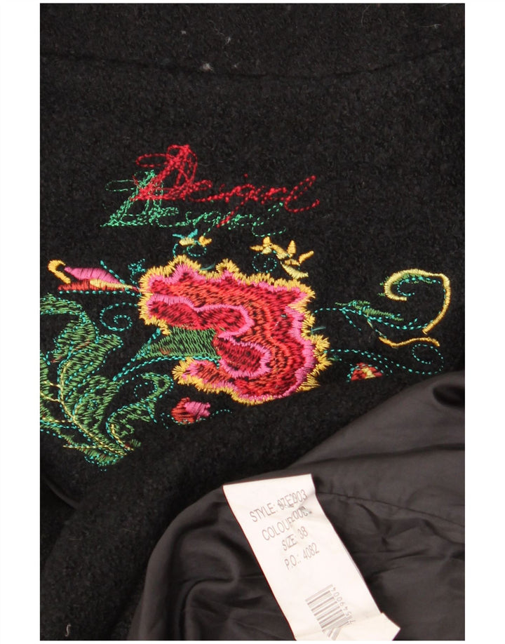 Γυναικείο παλτό Desigual Graphic EU 38 Medium Black Floral Viscose