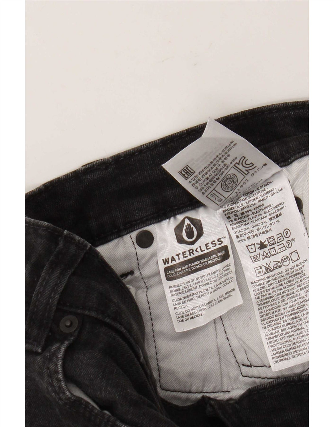 Ανδρικό τζιν Levi's Slim W30 L29 Μαύρο βαμβακερό