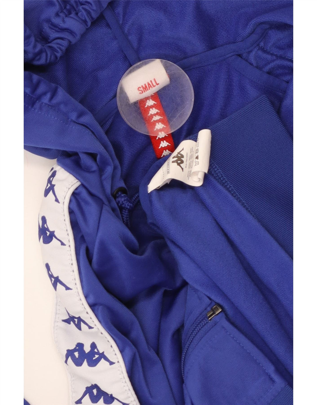 KAPPA Γυναικείο πουλόβερ με κουκούλα με φερμουάρ UK 10 Small Blue Colourblock