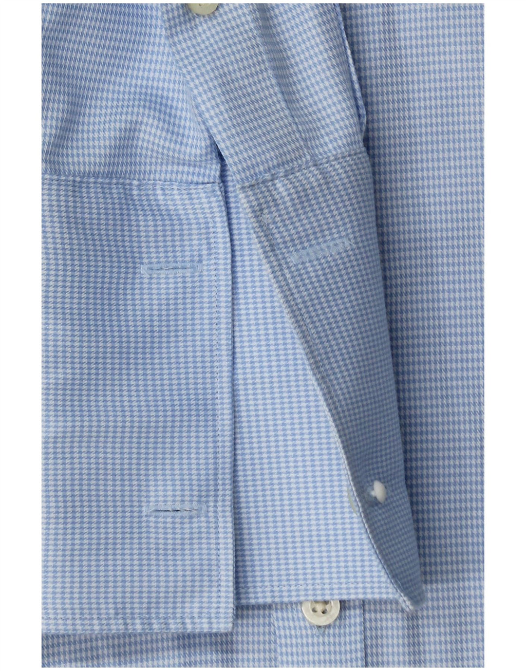 Ανδρικό επίσημο πουκάμισο Moss 1851 Slim Fit Μέγεθος 38 15 Medium Blue Houndstooth