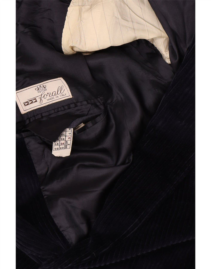 Ανδρικό FORALL 2 κουμπιά κοτλέ σακάκι μπλέιζερ UK 44 2XL Navy Blue