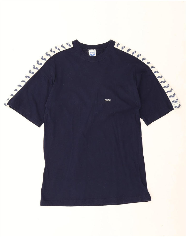 Ανδρικό γραφικό T-shirt Arena Top Small Navy Blue Colourblock