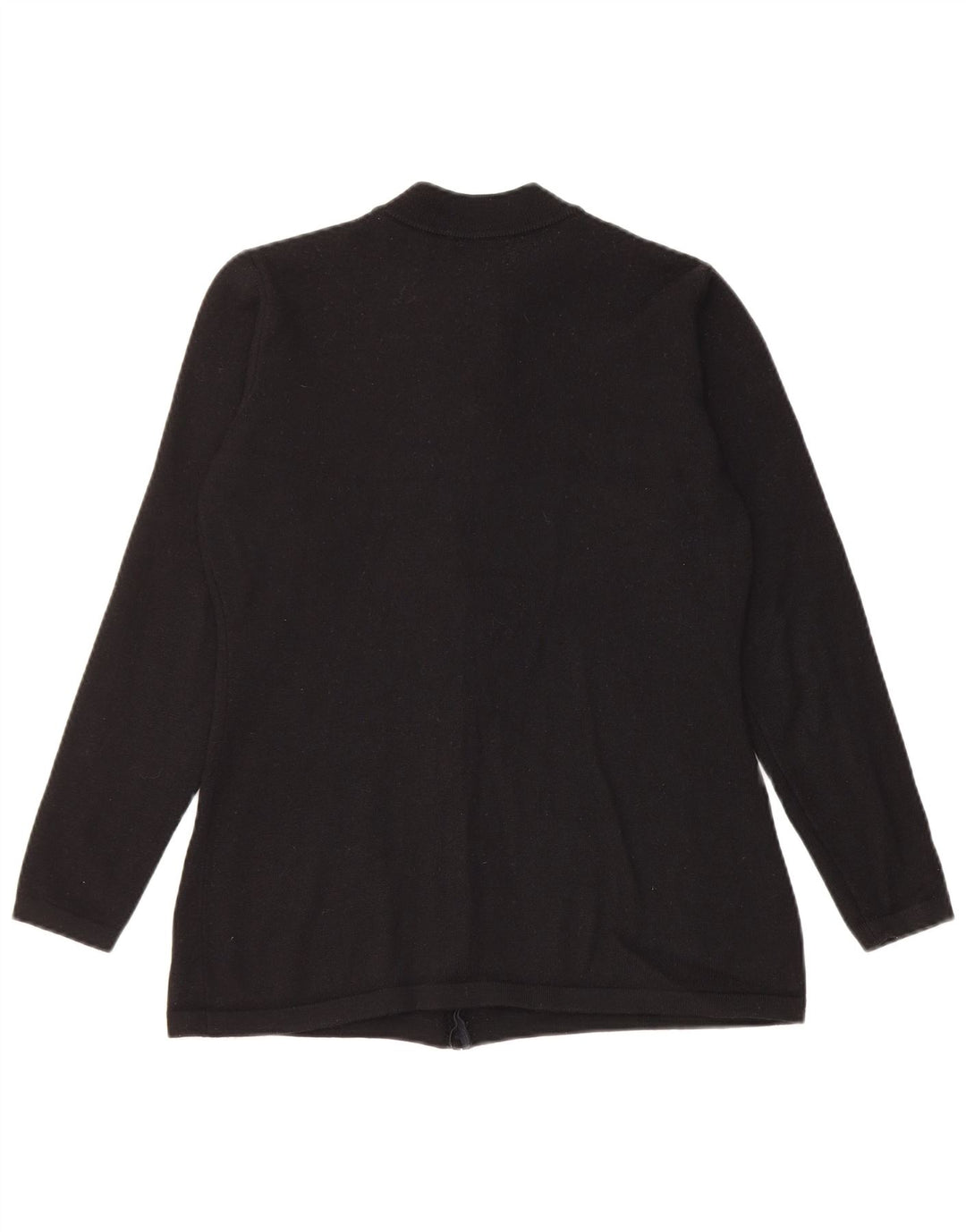 Γυναικείο πουλόβερ SISLEY Ζακέτα UK 12 μεσαίο μαύρο μαλλί