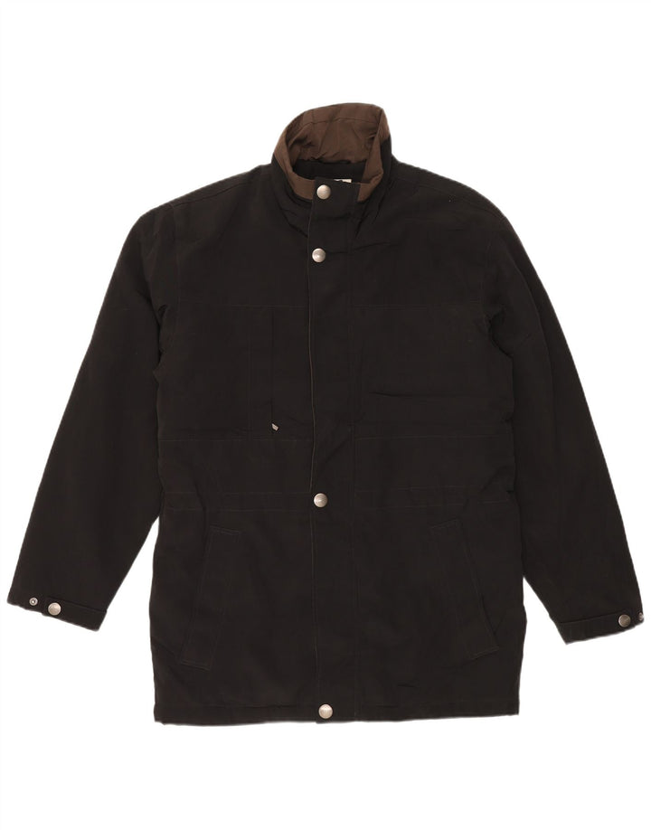 LONDON FOG Mens Utility Jacket UK 38 Medium Black Polyester
