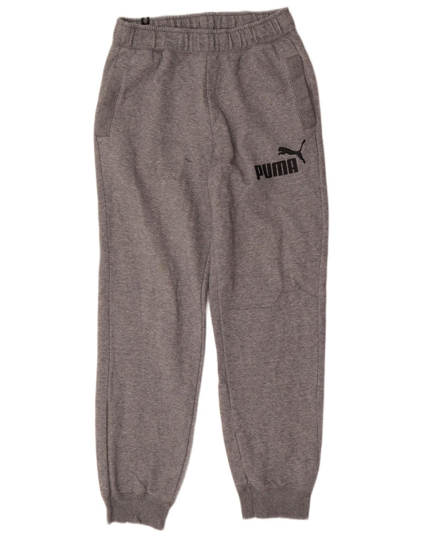 Puma Mens Tracksuit Trousers Joggers Medium Grey Cotton Sports