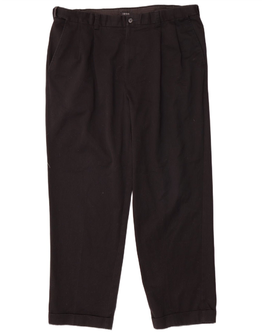 Izod Ανδρικό παντελόνι Chino με καρφίτσες W38 L31 Μαύρο πολυεστέρα