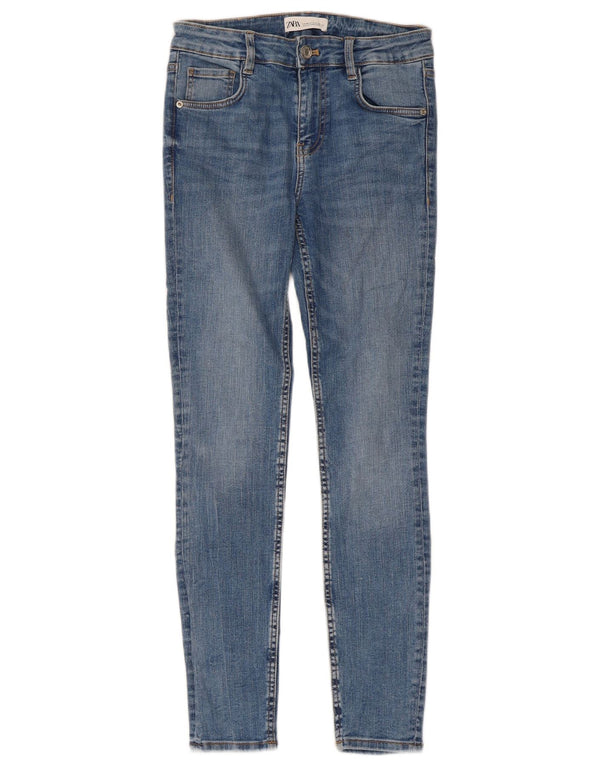 Zara Γυναικείο ψηλόμεσο στενό τζιν EU 36 XS W26 L29 Μπλε βαμβακερό