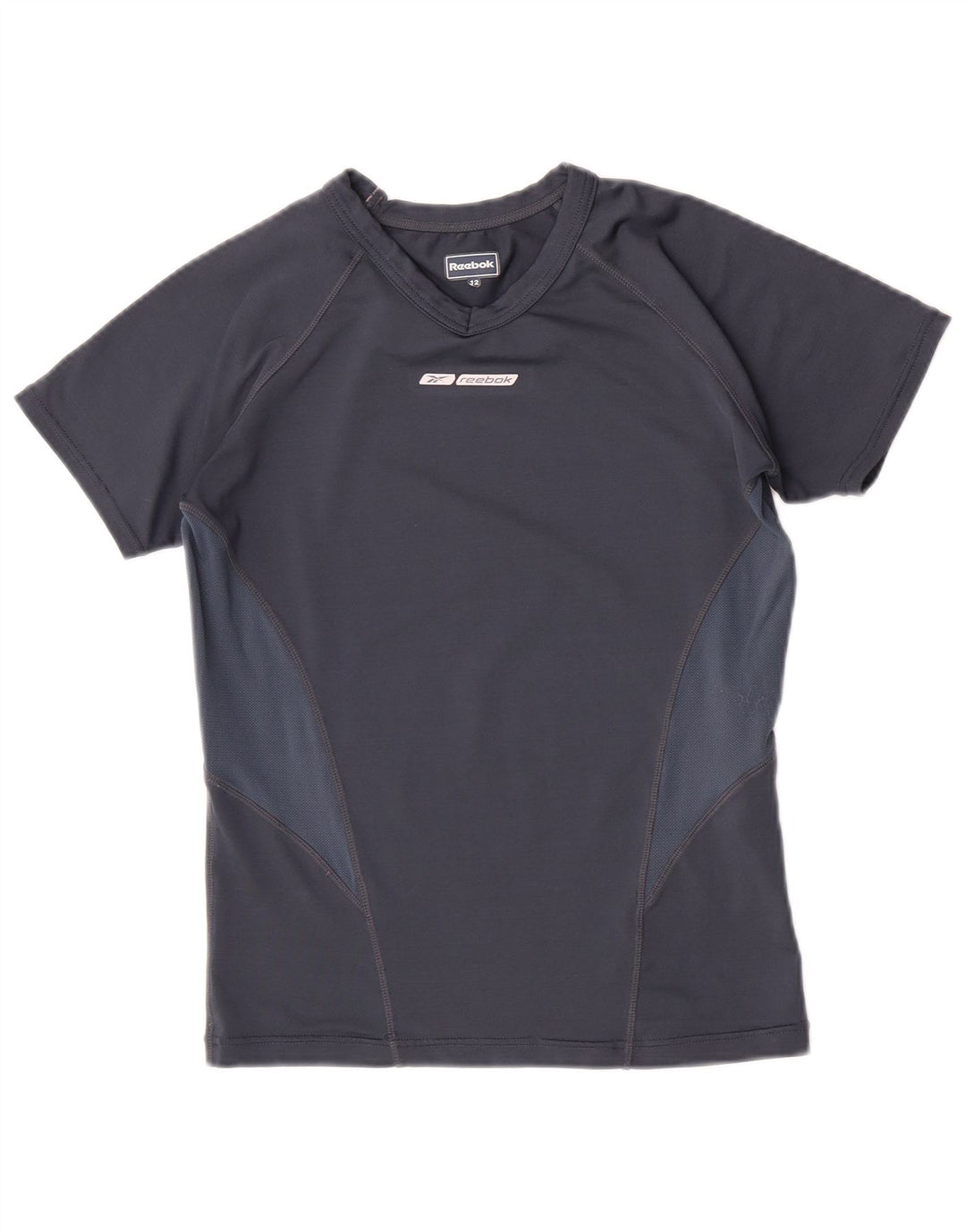 Reebok Boys T-shirt Top 11-12 Years Grey Colourblock Polyester