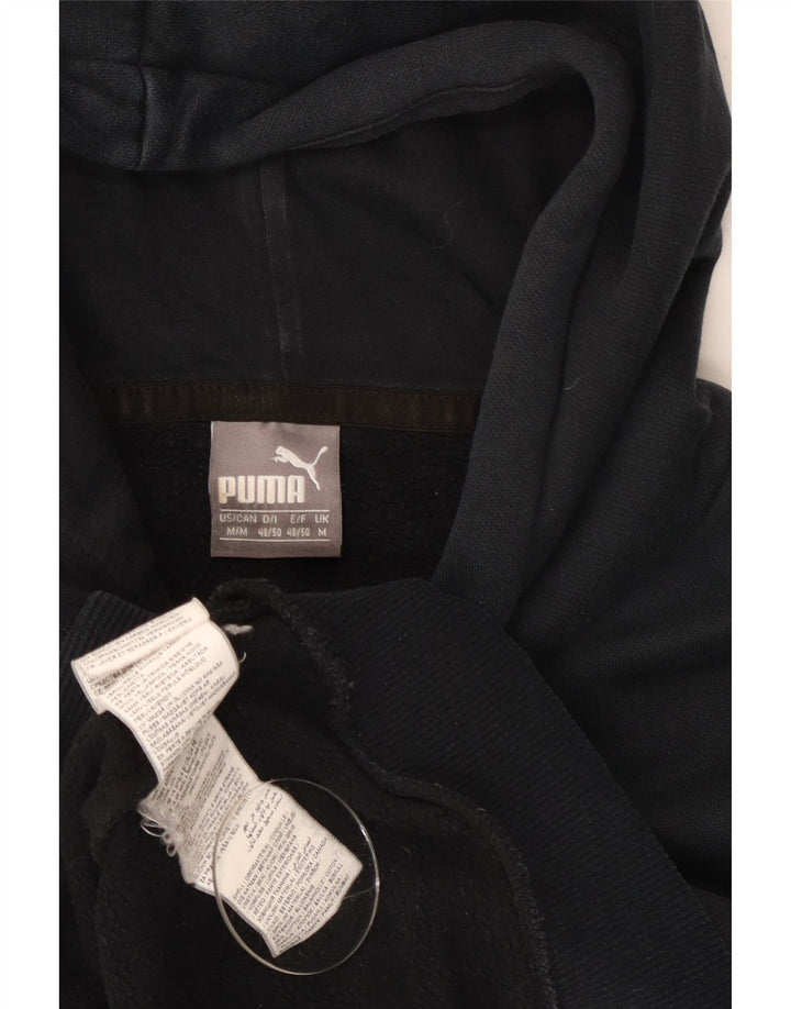 Ανδρικό κουκούλα Puma, μεσαίο μαύρο βαμβακερό