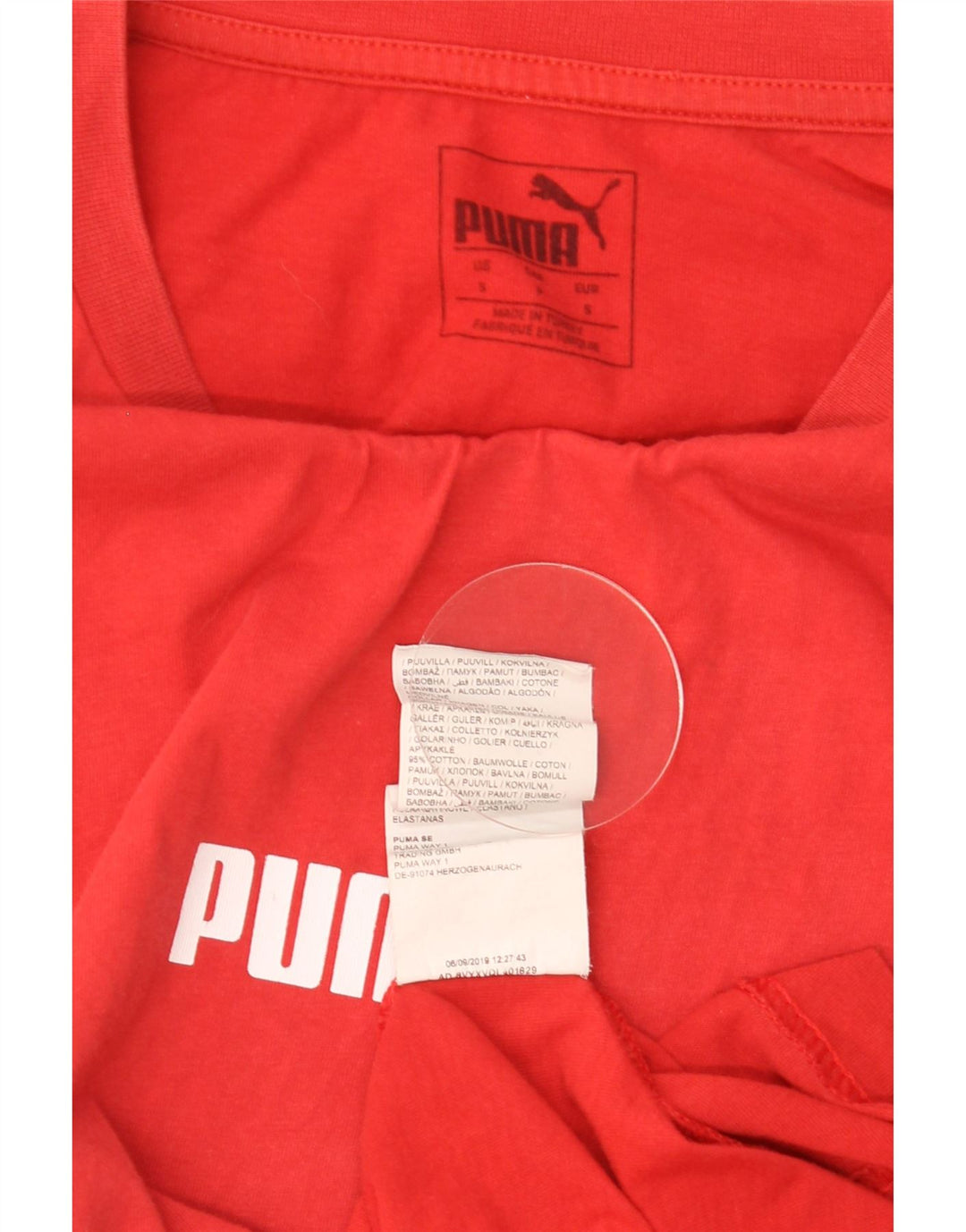 Ανδρικό γραφικό μπλουζάκι Puma, μικρό κόκκινο βαμβακερό