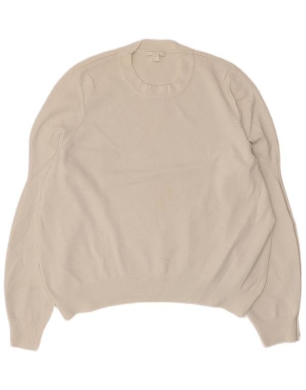 Γυναικείο πουλόβερ με λαιμόκοψη Cos Crew UK 14 Medium White Viscose