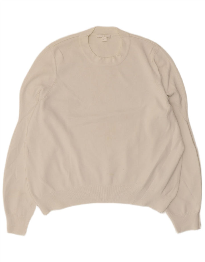Γυναικείο πουλόβερ με λαιμόκοψη Cos Crew UK 14 Medium White Viscose
