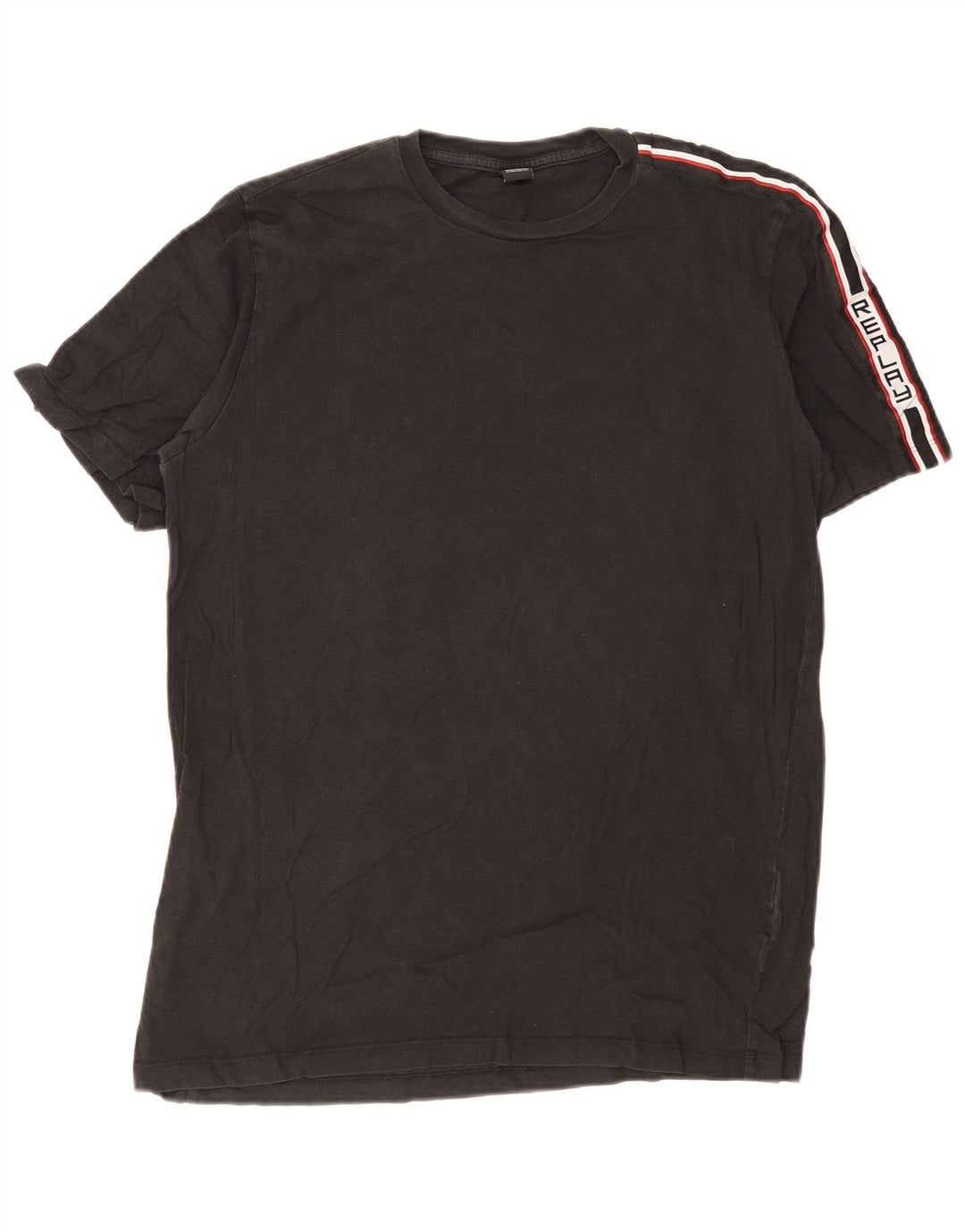 Ανδρικό γραφικό T-Shirt Replay Top Large Black Colourblock