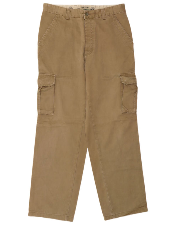 Dockers Mens Khakis Straight Cargo Παντελόνι W34 L32 Khaki