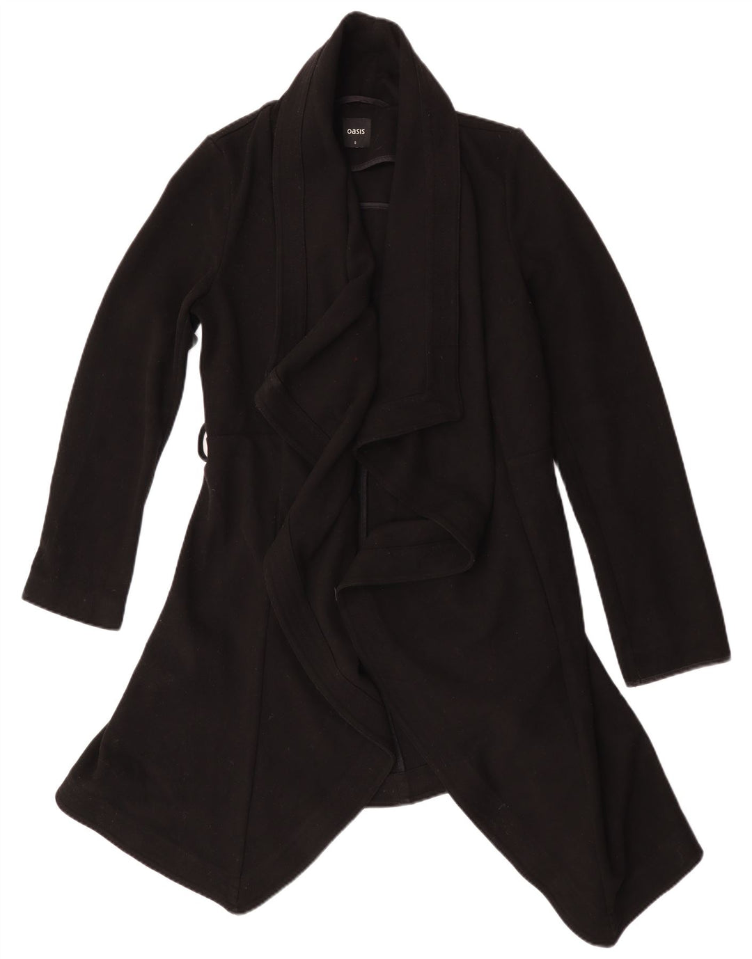 Oasis Γυναικείο Ανοιχτό Πανωφόρι UK 10 Small Black Polyester