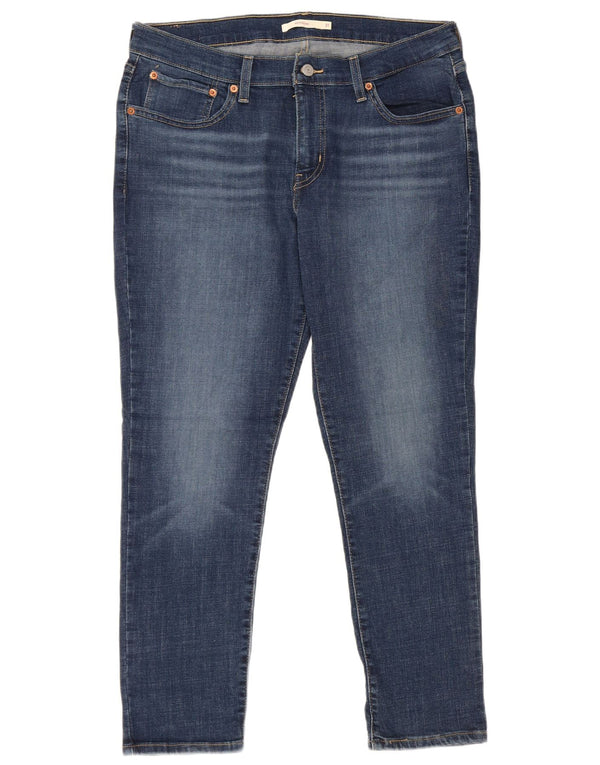 Levi's Womens Boyfriend Slim Jeans W31 L27 Blue Cotton