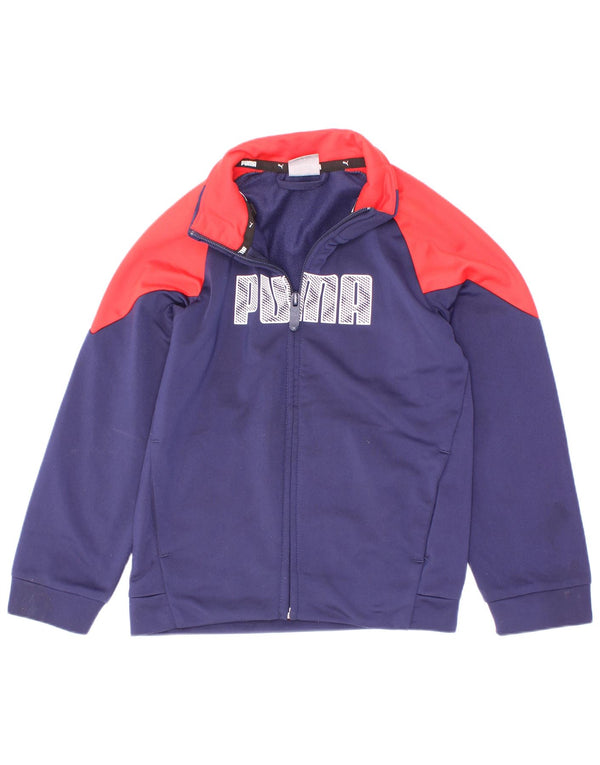 Puma Boys Graphic αθλητική φόρμα Top Jacket 5-6 Years Navy Blue Colourblock