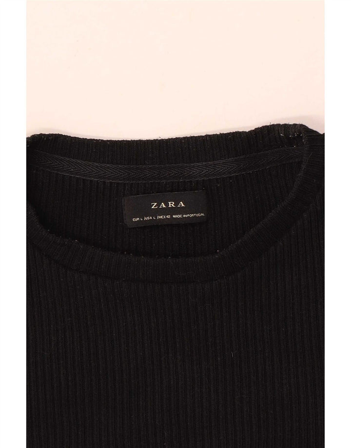Zara Ανδρικό T-Shirt Top Large Μαύρο