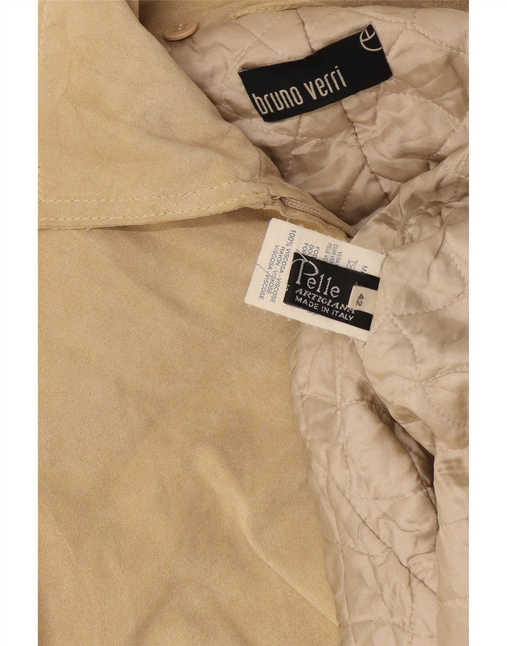 Bruno Verri Γυναικείο Suede Jacket IT 42 Medium Beige Leather