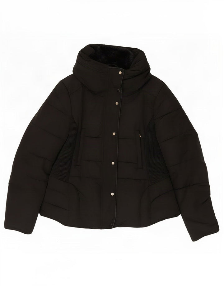 Zara Γυναικείο Μπουφάν UK 18 XL Μαύρο Πολυεστέρας