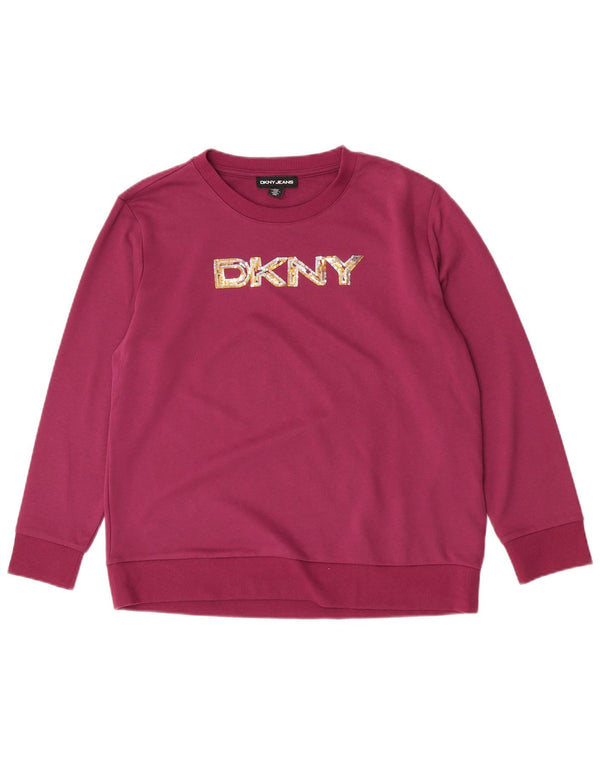 Γυναικείο Φούτερ Dkny Graphic Jumper UK 14 Medium Purple Cotton