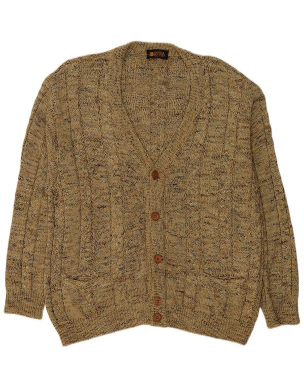 Vintage Ανδρικό Ζακέτα πουλόβερ IT 54 XL Μπεζ βαμβακερό