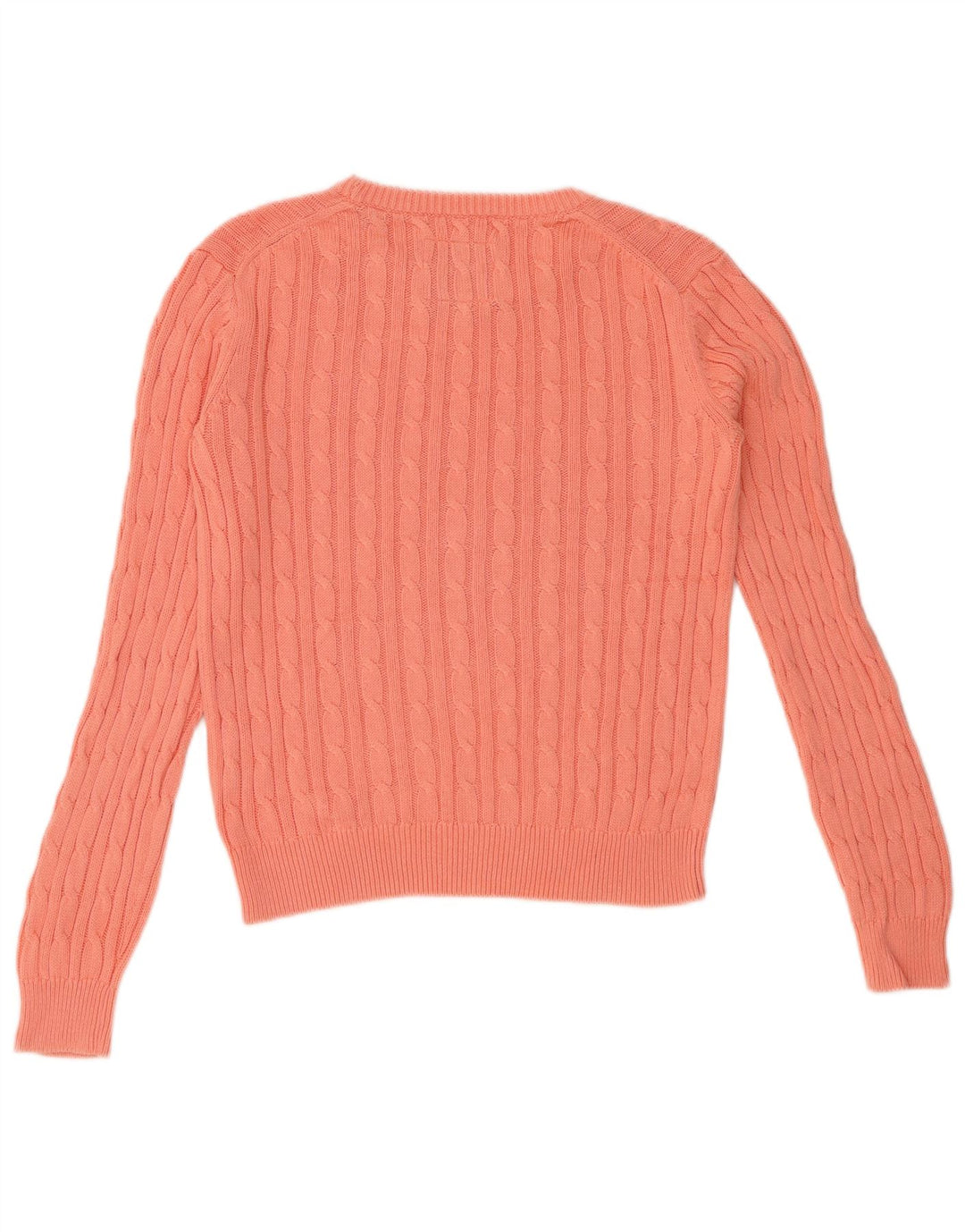 JACK WILLS Γυναικείο πουλόβερ με λαιμόκοψη Crop Crop UK 10 Small Pink Cotton