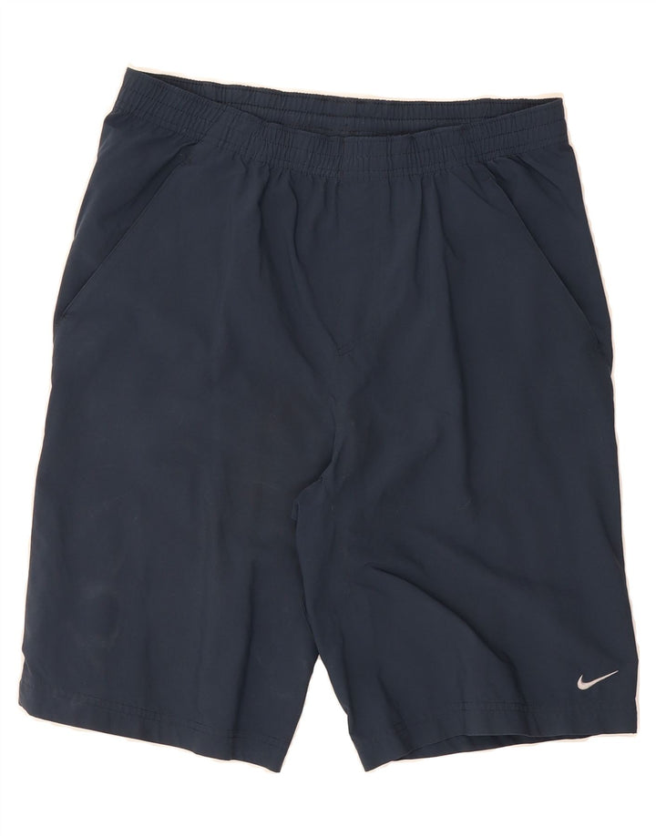 NIKE Mens Sport Shorts Small  Navy Blue Nylon Vintage Nike and Second-Hand Nike from Messina Hembry 