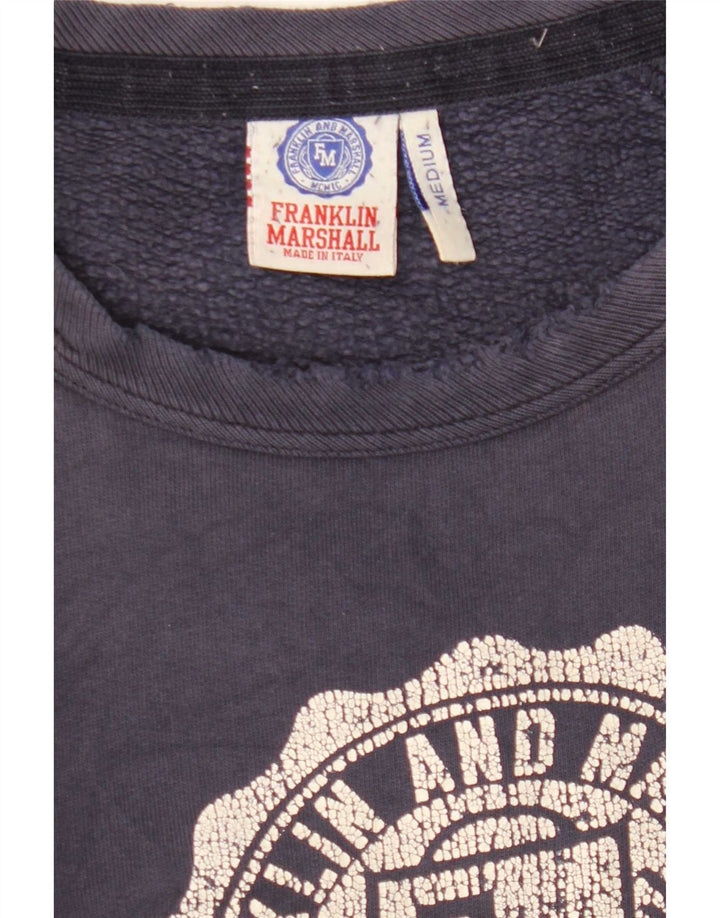 Ανδρικό γραφικό φούτερ Franklin Marshall Jumper Medium Navy Blue