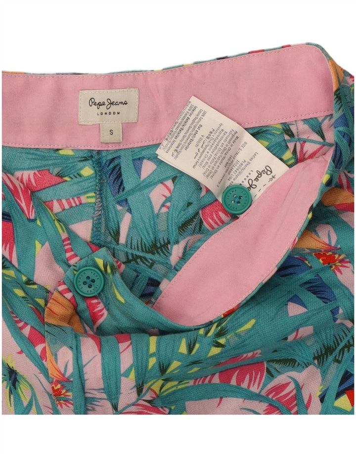 PEPE Jeans Γυναικείο Hot Παντελόνι Μικρό W27 Πολύχρωμο Floral Βαμβακερό