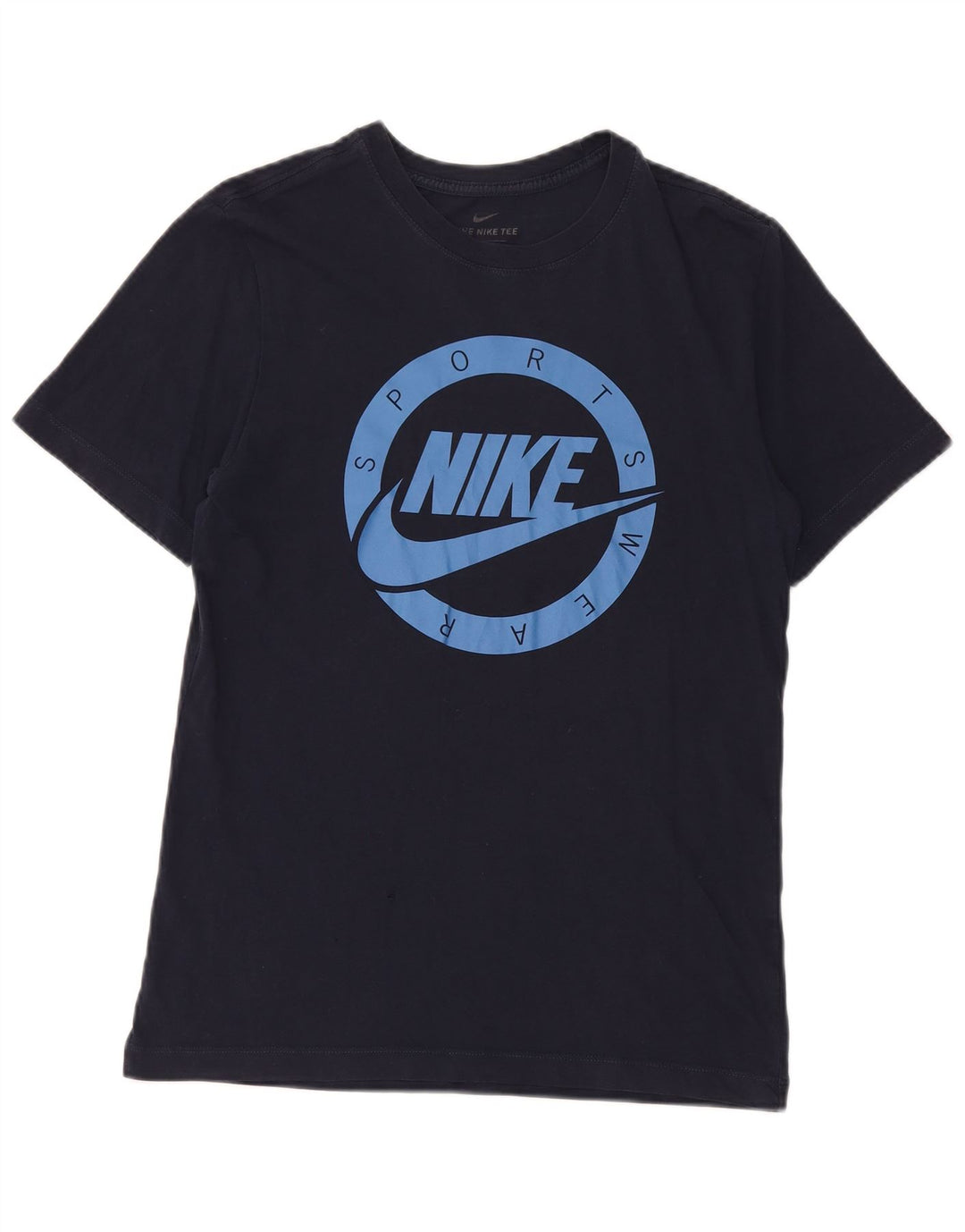 Ανδρικό γραφικό μπλουζάκι Nike, μικρό βαμβακερό μπλε ναυτικό
