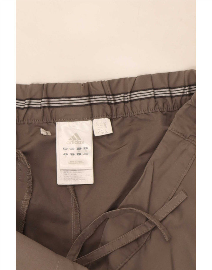 Γυναικείο βερμούδα Adidas UK 12 Medium W30 Γκρι βαμβακερό