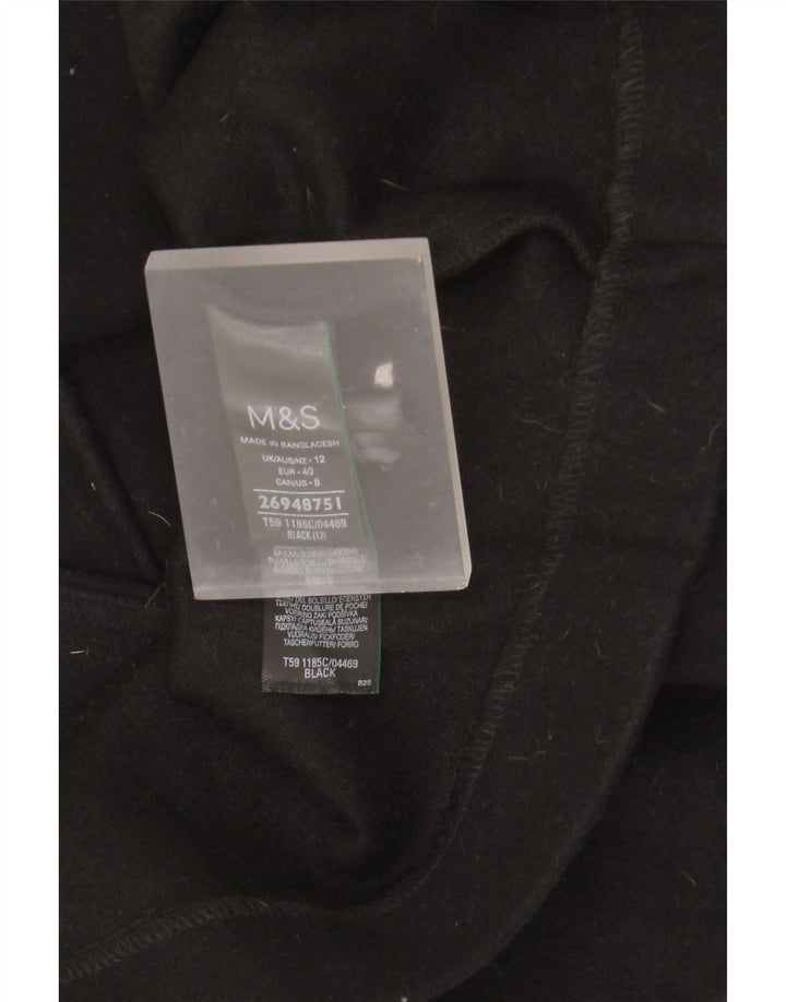 Marks & Spencer Γυναικείο Πανωφόρι UK 12 Μεσαίου Μαύρου Πολυεστέρα