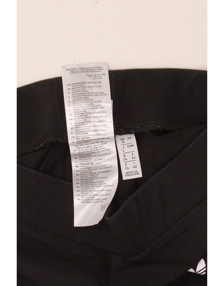 Γυναικείο κολάν ADIDAS UK 8 Μικρό μαύρο βαμβακερό