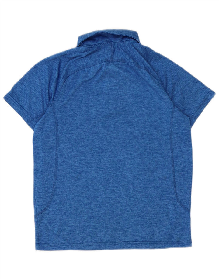 REEBOK Boys Polo πουκάμισο 11-12 ετών Blue Flecked Polyester