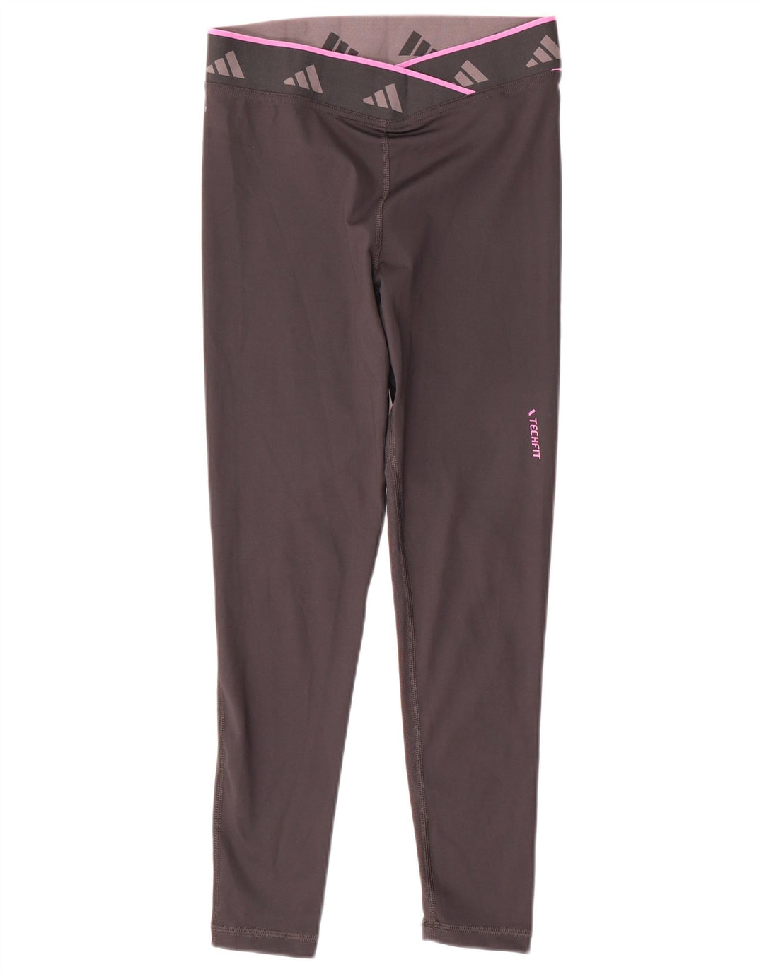 Adidas Γυναικεία Aeroready γραφικά κολάν UK 8/10 Μικρός γκρι πολυεστέρας