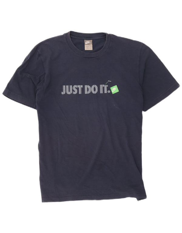 Ανδρικό γραφικό μπλουζάκι NIKE Top UK 42/44 Large Navy Blue