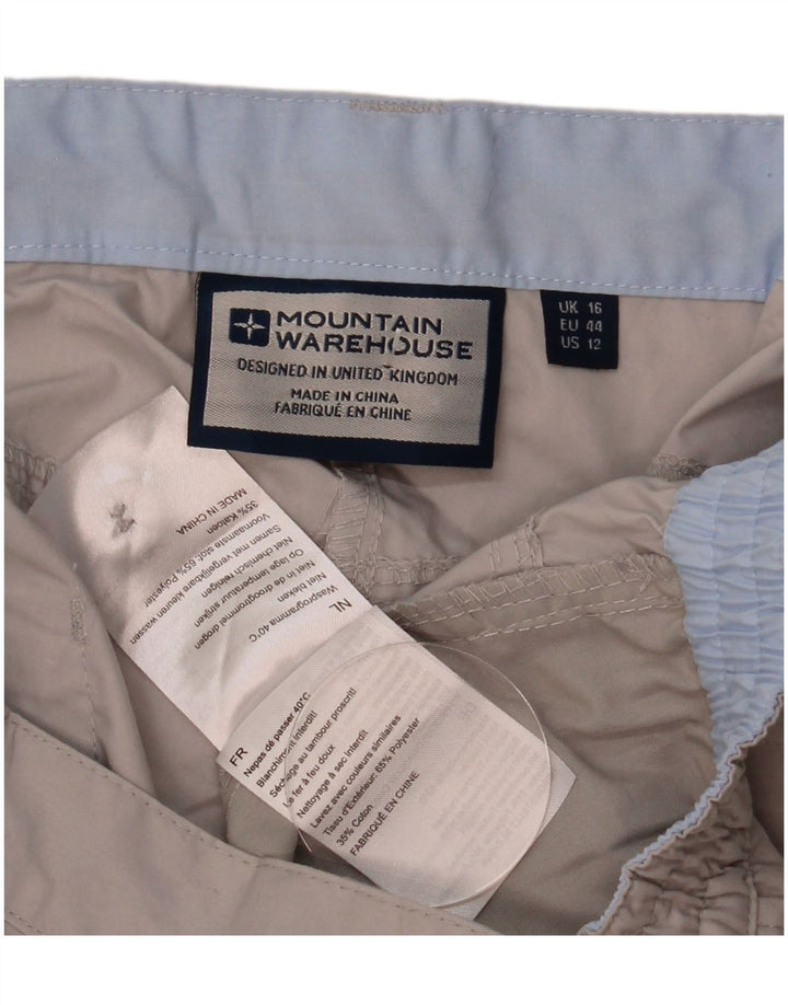 Mountain Warehouse Γυναικεία βερμούδα UK 16 Large W34 Beige Polyester