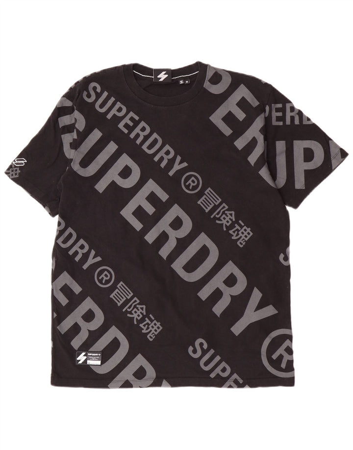 Ανδρικό γραφικό T-Shirt Superdry Top Μεσαίο μαύρο βαμβακερό