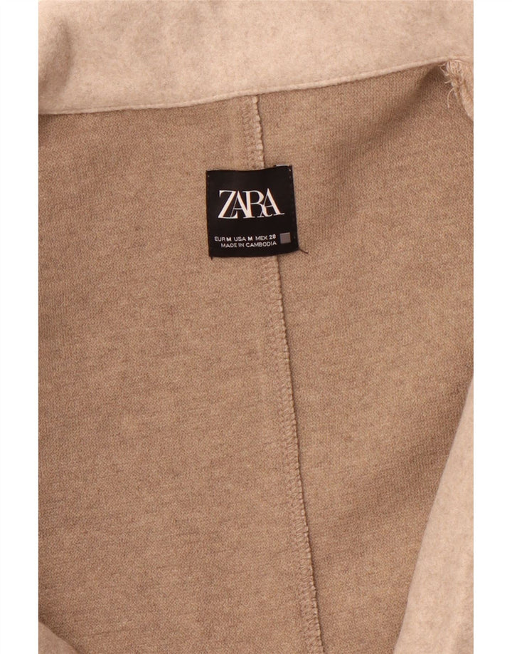 ZARA Γυναικείο Ανοιχτό Παλτό UK 14 Medium Beige