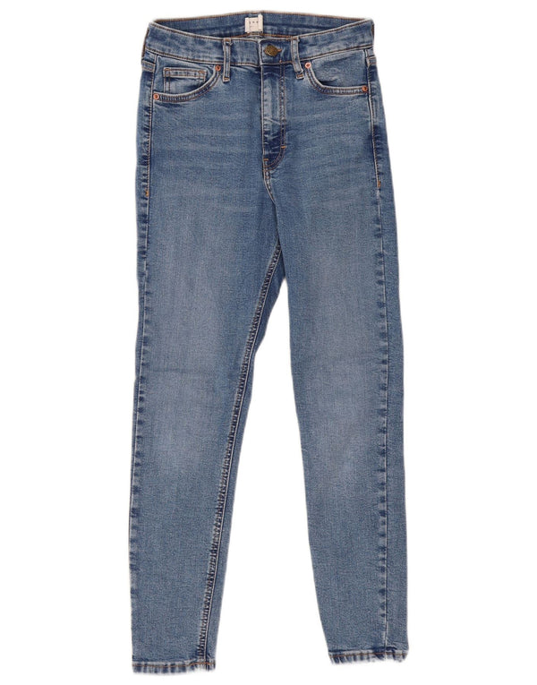 Topshop Γυναικεία Skinny Jeans UK 8 Small W26 L25 Blue Cotton